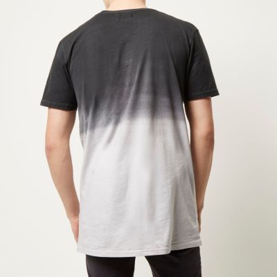 Grey Antioch dip dye longline t-shirt